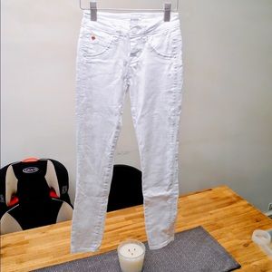 ❤️3/$30 Girls Hudson Skinny Jeans White like New 9